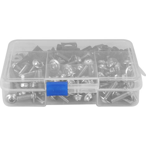 Universelles Motorradverkleidungs-Schraubenset – 177-teilig, Silber – M5- und M6-Schrauben für Yamaha Sport (1/5)