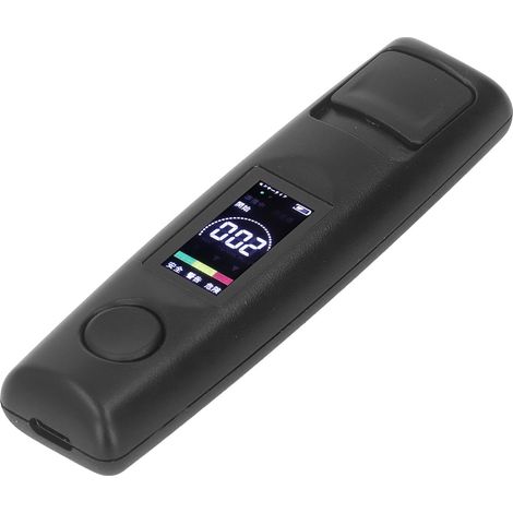 Testeur d'alcool portable noir sans contact, haute précision professionnel, rechargeable avec écran LCD numérique, détecteur d'haleine pour conducteur. (1/5)