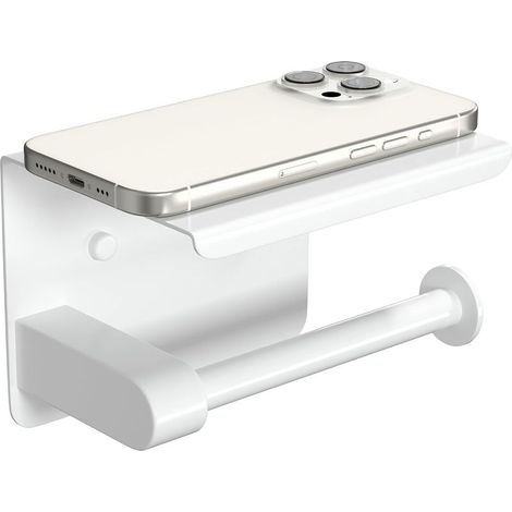 Porte Papier Toilette, Support Papier Toilette (Blanc) (1/5)
