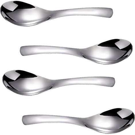 Cuillères à soupe épaisses et robustes, en acier inoxydable de haute qualité, ensemble de 4 cuillères de table.