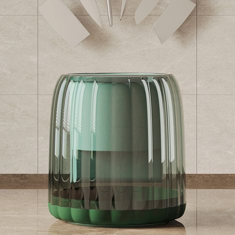 Nouveau porte-couteaux de cuisine pivotant à 360° avec éclairage de luxe, support de rangement multifonctionnel pour baguettes et cuillères avec compartiments, étagère de rangement à poser sur le plan (1/5)