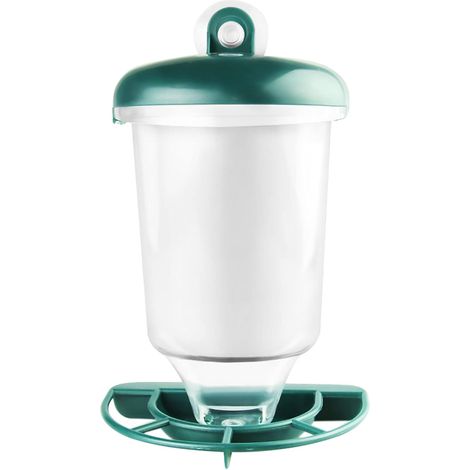 Mangeoire à Oiseaux - En Plastique Transparent avec Ventouse - Pour Fenêtre ou Extérieur - Idéale pour Jardin Patio Cour Arrière - 1 Pièce