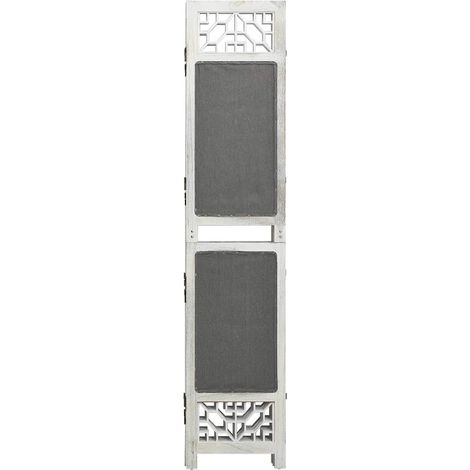 Paravent Cloison de séparation 3 panneaux, Pour Jardin, Balcon, Terrasse Gris 105x165 cm Tissu OIB8178E (1/5)