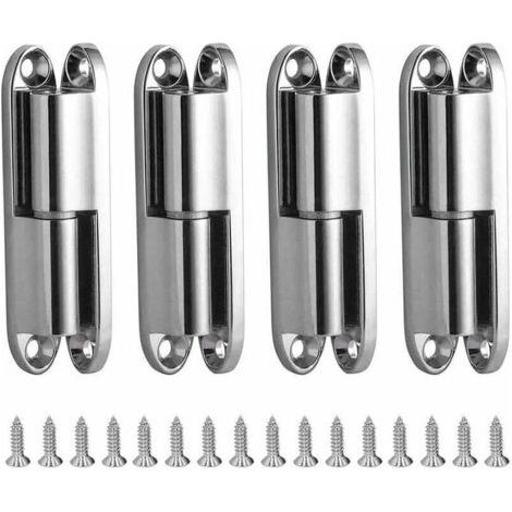 Charniere Porte Placard, 4pcs Charnières de Portes avec Vis 231-1 Charnière Porte Inoxydable Démontable, Paumelles de Porte pour La Maison Meubles Matériel Armoire Garde Porte Tiroir (1/4)