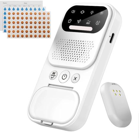 Alarme énurésie sans fil 4 en 1 pour enfants et adultes, veilleuse et stérilisation UV, Apprentissage de la propreté rechargeable USB-C - stop pipi (1/5)