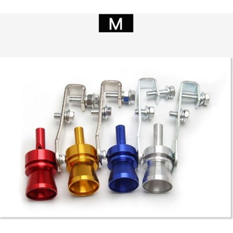 Lot de 2 modifications de voiture Simulateur sonique Turbo Whistle Tuyau d'échappement Sondeur Noir Taille M (1/3)