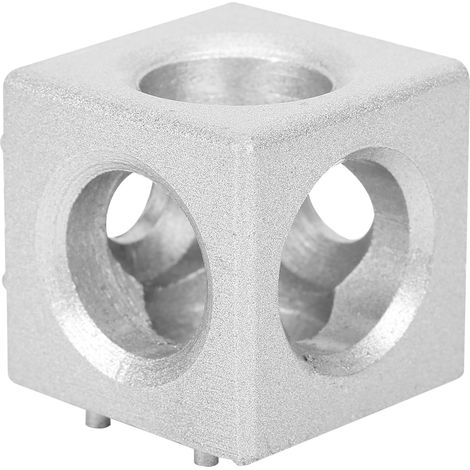 Blocs de connexion d'angle en alliage de zinc avec revêtement en nylon pour profilés en aluminium 3030, 2/3 voies (1/5)