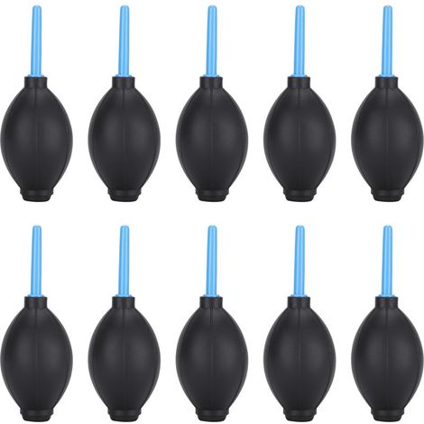 Lot de 10 poires soufflantes en caoutchouc non toxique pour nettoyage poussière d'appareil photo et ordinateur (1/5)