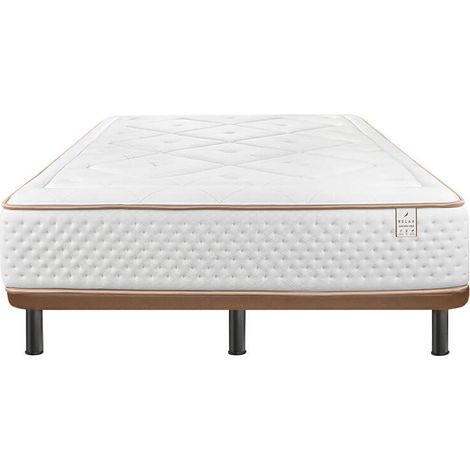 Pack Gaviota Oro matelas à ressorts ensachés 31 cm visco-graphène + sommier tapissier 3D 160 x 200 cm