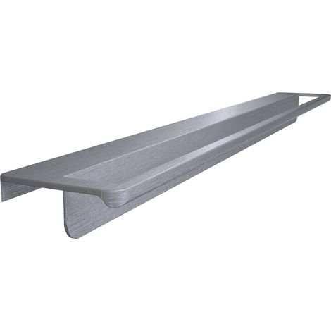 Arreda Geschirrtuchhalter ohne Bohren einfach zum Einhängen für grifflose Fronten 320 mm Edelstahl-Effekt