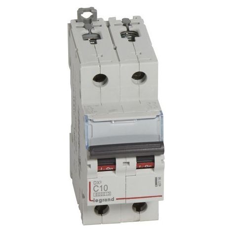 Interruptor magnetotérmico DX3 6/10kA-C 2P 10A