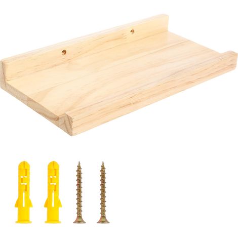 Schweberegal aus Holz, 30 x 15 cm, rustikales Wandregal, multifunktionales Wandregal, Bilderbuchregal, Regale für Schlafzimmer, Wohnzimmer, Flur