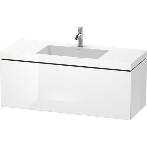 Mobile lavabo L-CUBE WT Vero Air 500x1200x480mm senza foro rubinetto in cemento