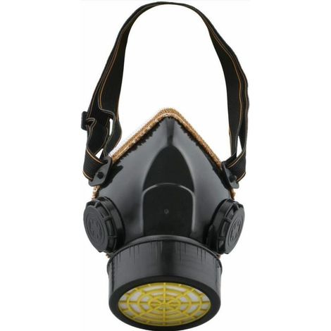 Masque Anti-Poussiere Protection Peinture Respirateur chimique industriel Contre Vapeur Toxique, Masque Cartouche Protection Soupape de Facile à Respirer, Noir (1/5)
