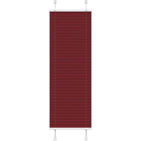 Rideaux plissés bordeaux, mesurant 45 x 100 cm, largeur du tissu 44,4 cm. (1/5)