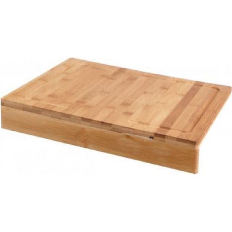 Billot de cuisine en bambou 43 x 33 x 5 cm - Planche à découper épaisse - Livraison gratuite (1/2)