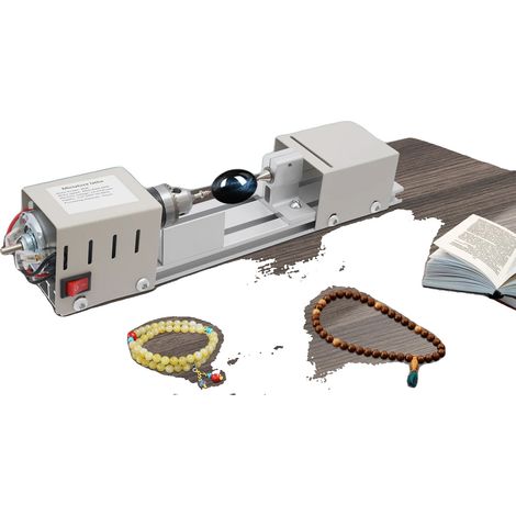 Mini torno, velocidad ajustable, incluye cuchillas para tallar, enchufe europeo. (1/5)