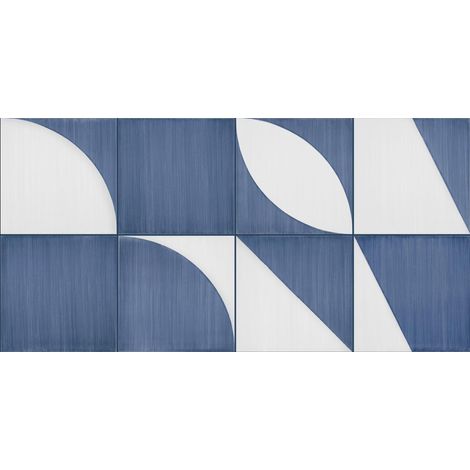Carrelage Imitation Carreaux De Ciment 20x20 cm SCENARIO Decoro Mix Blu (1/3)