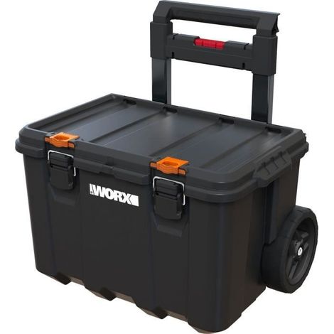 Modulares System 3 in 1 - WORW BY KETER - STACK N ROLL - 48 x 39 x 69,5 cm - Schwarz