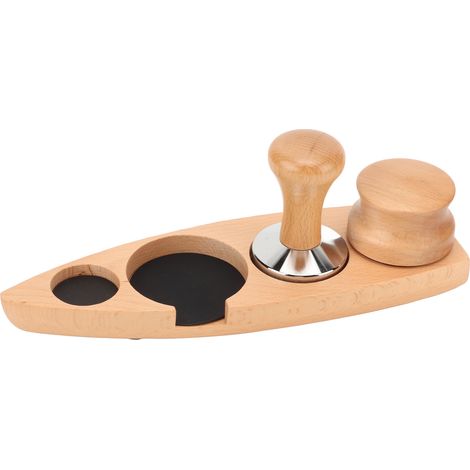 Ensemble marteau à café moulu avec support pour café, restaurant, bar, cuisine et maison (en forme de L) pour base de 58 mm, marteau et distributeur de 58 mm (1/5)