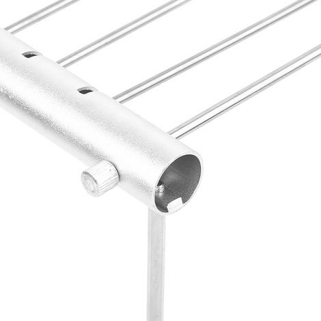 Barbecue portable en kit – Grill à charbon en acier inoxydable, design pliable, tube de transport, idéal camping, pique-nique, 30.5cm, argenté, 362g (1/4)