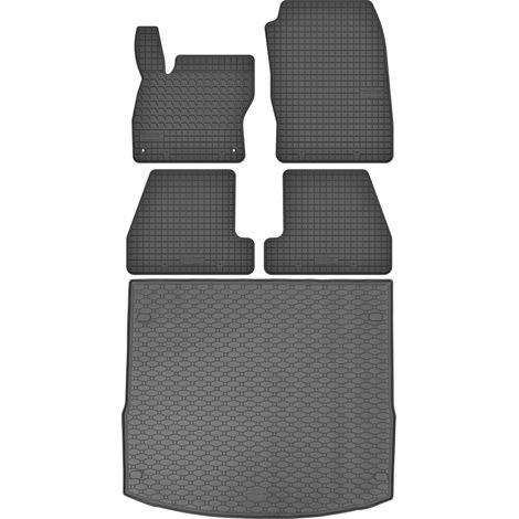Juego de alfombrillas de goma para coche y alfombrilla para maletero para Ford Focus III MK3 Estate (2011-2018).