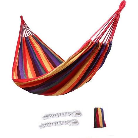 Hamac Suspendu- Hamac de camping de voyage, simple - Orange (1/5)