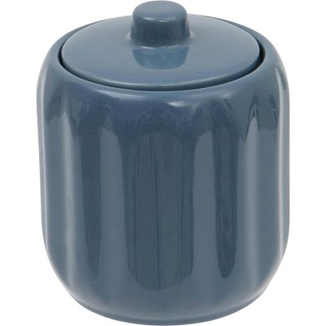 Pot à Cotons en Grès "Suny Colorama" 12cm Bleu (1/3)