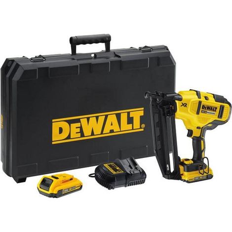DeWalt DCN660D2-QW Clavadora de acabado sin escobillas XR 18V con 2 baterías Li-Ion 2, Set de 2 Piezas