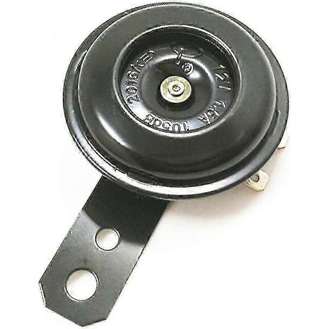 Kit de klaxon électrique universel pour moto 25-26, 12 V, 1,5 A, 105 dB, étanche, rond, haut-parleur puissant, compatible avec scooters, cyclomoteurs, motos tout-terrain et quads. (1/2)