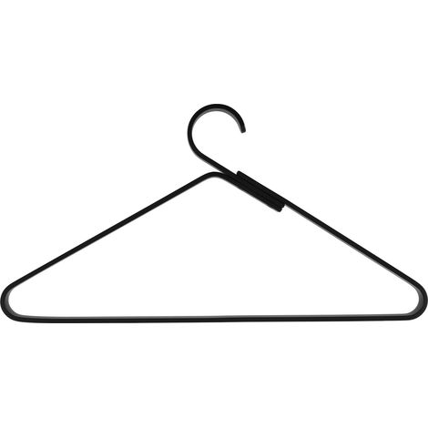 Kleiderbügel Ponos mit Hosensteg, 2in1 Hosenbügel und Kleiderbügel, Alu schwarz (1/4)