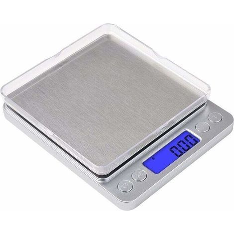 Bilancia di Precisione 1000g/0.1g, Bilancia da Cucina/Bilancia Tascabile/Bilance per Gioielli, Bilancia Elettronica ad Alta Precisione, Schermo LCD Retroilluminato, Funzione Tara e PCS, con Piatto (1/5)