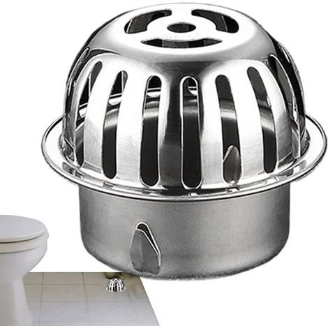 2 griglie di scarico, griglia per pavimento del bagno, filtro per capelli in acciaio inossidabile per scantinato, giardino, casa e bagno (1/5)