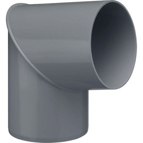 INEFA Fallrohrbogen 80 Grad, Verbindungsstück Dachrinnenzubehör, einfache Steckmontage, Made in Germany - DN75 / 75mm Anthrazit
