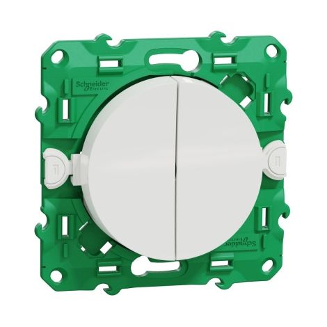 Schneider Electric Odace Doppel-Wandschalter WLAN Weiß