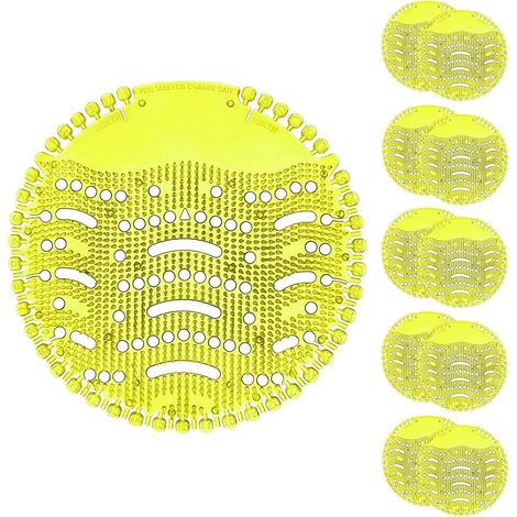 Urinal-Desodorierungsmittel mit Duft, Urinal-Desinfektionsmittel für Hotels, Restaurants, Schulen (10er-Pack) (Gelb-10er-Pack) (1/4)