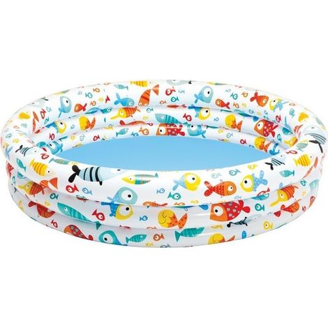 Piscina Gonfiabile Tonda Tre Anelli +2 Anni - cm.132x38h. - peso kg.1,03 (59431)
