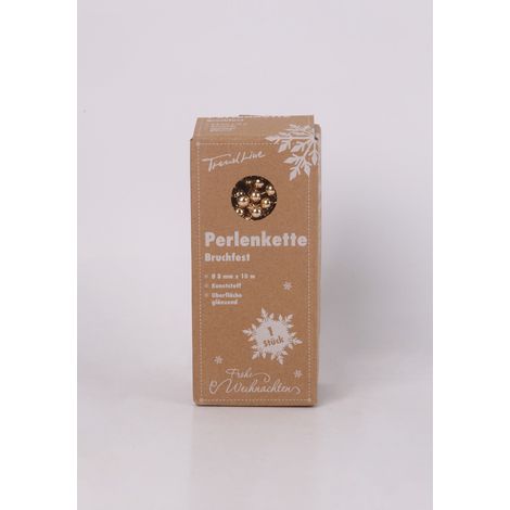 TrendLine Perlenkette bruchfest langlebig 10 m brandy-braun Christbaum- & Feiertagsschmuck (1/2)