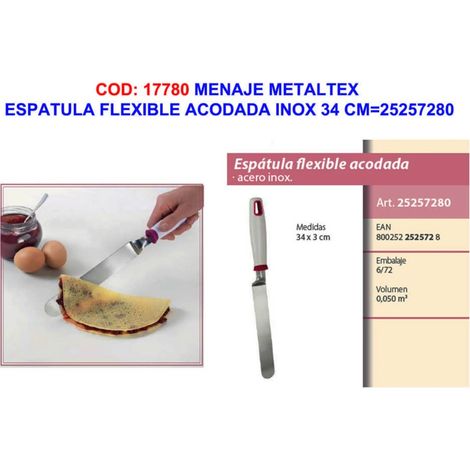 Flexibler Edelstahl-Winkelspatel 34 cm Metaltex