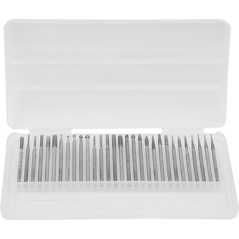 Fraises Diamant Miniatures - Accessoires Pour Meuleuse Pneumatique Et Électrique - Gravure Verre Jade - Lot De 30 Pièces (1/5)