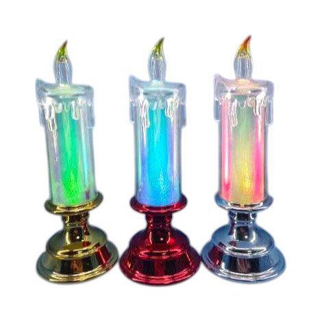 CANDELA DECORATIVA A LED 21,6 CM - CANDELA DECORATIVA DI NATALE CON EFFETTO LUCE