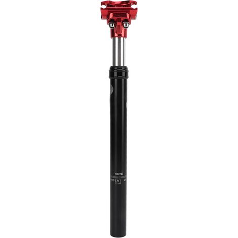 Tige de selle suspendue à amortissement hydraulique 27,2mm pour VTT, absorbeur de chocs KSP630-27.2x350mm noir et rouge