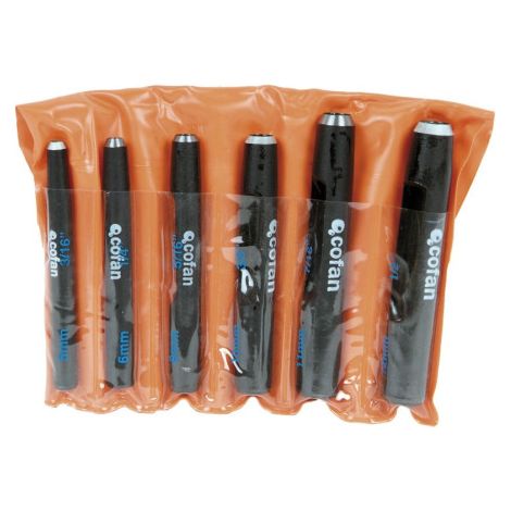 Juego de 6 Sacabocados metálicos cilíndricos de 5, 6, 8, 10, 11 y 12mm 09626391