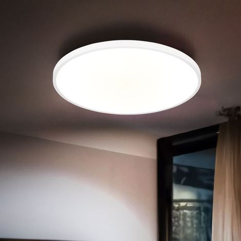 Deckenlampe Deckenleuchte Flurlampe LED Wohnzimmerlampe Backlight weiß D 40 cm