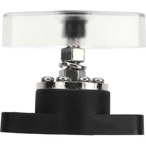 Borne de distribution noire 3/8 po 300 A avec couvercle transparent pour équipements électriques de moteurs, VTT et navires (1/5)