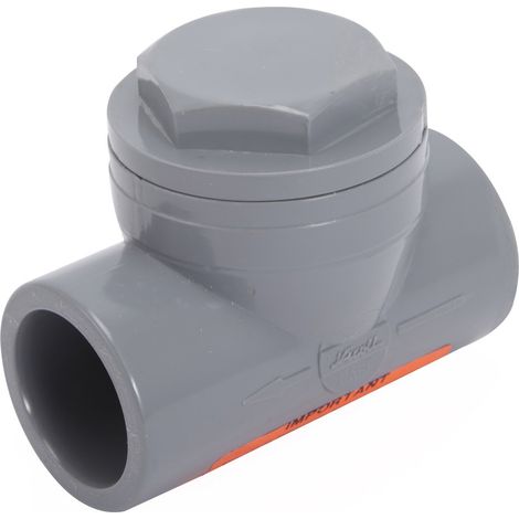 Centrale Brico – Clapet antiretour PVC à coller – Raccord femelle/femelle – Diamètre 32mm – Pour installations sanitaires et plomberie (1/4)
