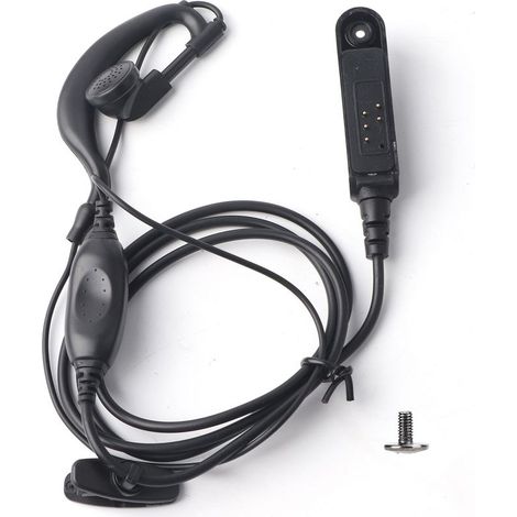 Micro-casque PTT portable avec haut-parleur pour radio UV‑9R PLUS, oreillette et microphone intégrés (1/5)