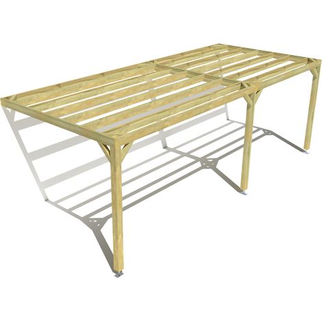 Pergola bois • 7m x 3m • adossée • sens largeur • livraison comprise (1/3)