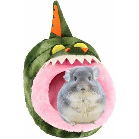 Plush Guinea Pig Nest for Adults and Kids with Removable Pillow, Ultra Soft and Comfortable Nest, Cave, Warm Shelter for Hedgehogs, Hamsters, Chinchillas, Squirrels, Rabbits and Cats (Green) (1/4)