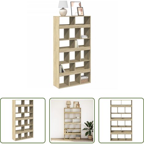 Holzregal - Bücherregal Sonoma-Eiche 100x33x187,5 cm Holzwerkstoff (1/5)